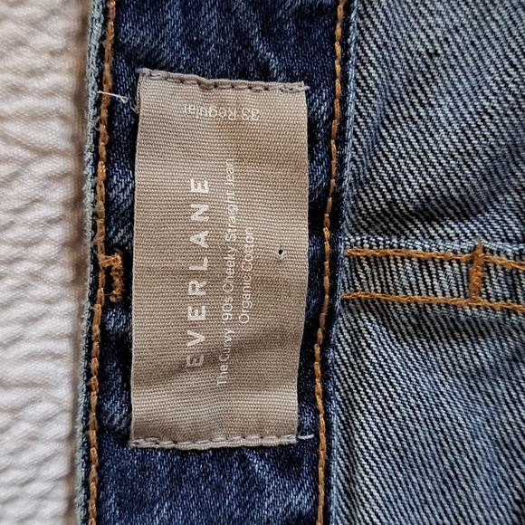 NWOT EVERLANE Womens Curvy 90's Cheeky Straight 100% Cotton Med. Wash Jeans 33R - Picture 6 of 8